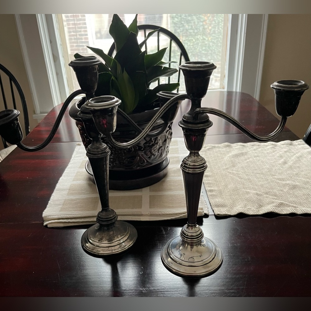 Gorham EP Silver Plated Silver Set Of Two Candelabras